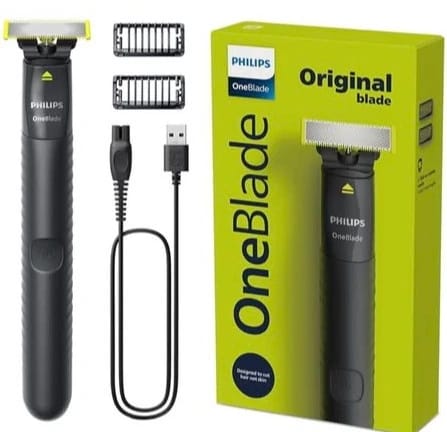 Philips OneBlade Electric Shaver with Replaceable Blades and Ergonomic Design for Men and Women Hair Care