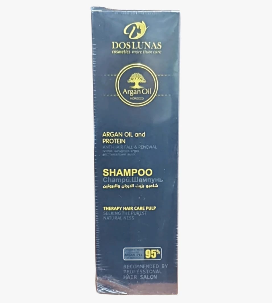 Dos Lunas Anti-Hair Fall Shampoo, For Men and Women, Suitable for All Hair Types, With Argan Oil and Protein for Strength and Shine