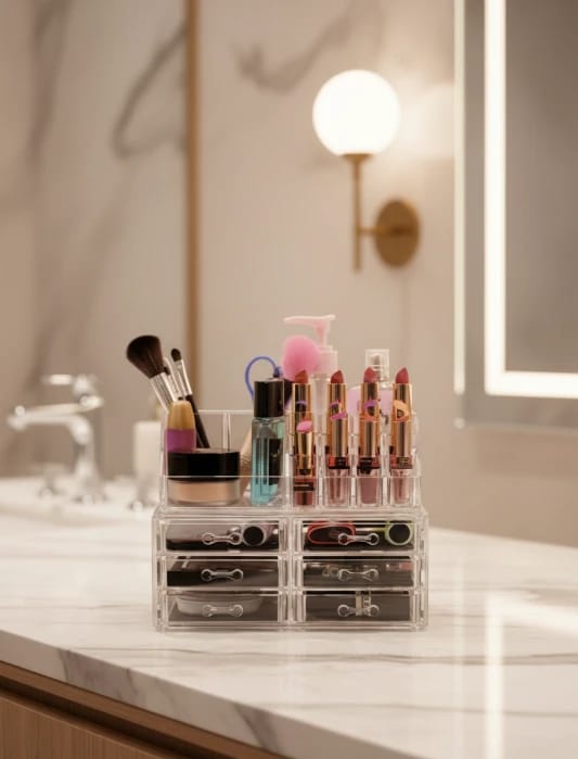 Cosmetic Storage Box with 6 Drawers for Organized Makeup