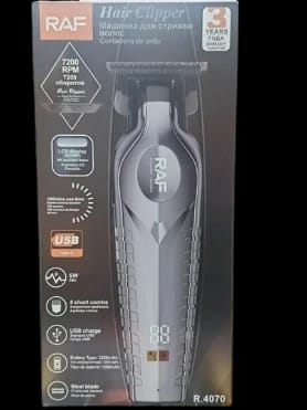 RAF Hair Clipper for Men and Women with Modern Design and High Performance, Ideal for All Hair Types
