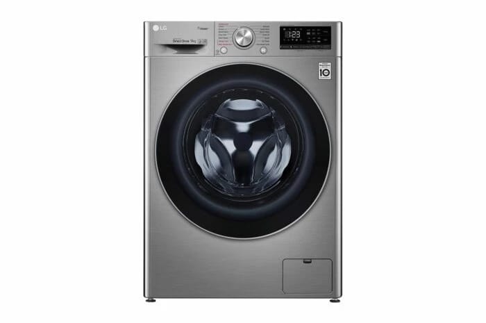 LG 9kg 1400 RPM Washing Machine, Black Steel