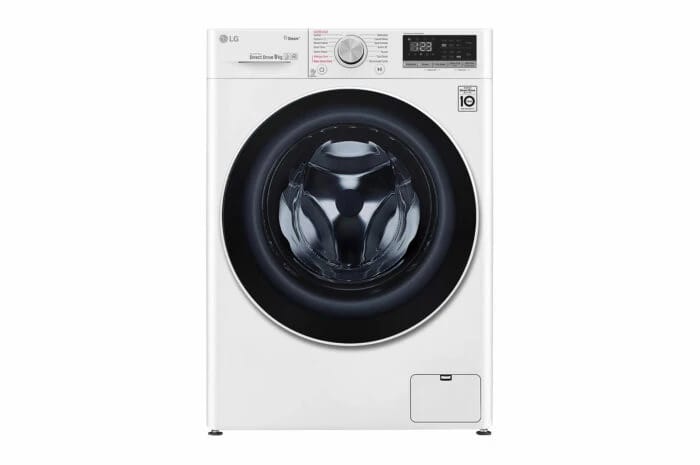 LG Front Load Washing Machine, 9kg, White