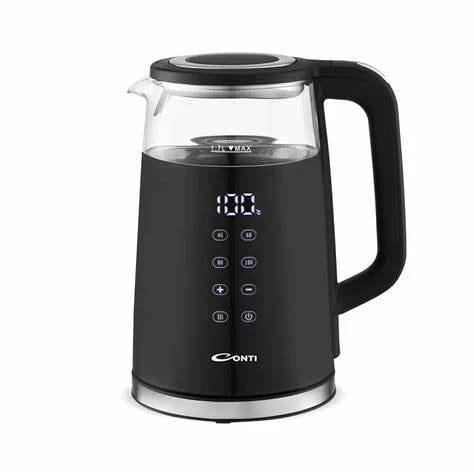 Conti Glass Electric Kettle, 1.7L, 2200W - Black