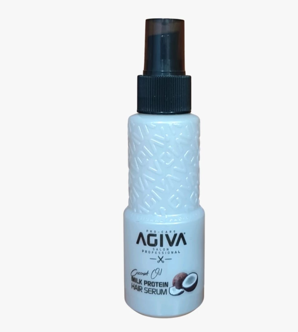 Agiva Milk Protein Hair Serum with Coconut Oil, 100ml for Nourishing and Anti-Breakage for Fragile and Dry Hair for Men and Women