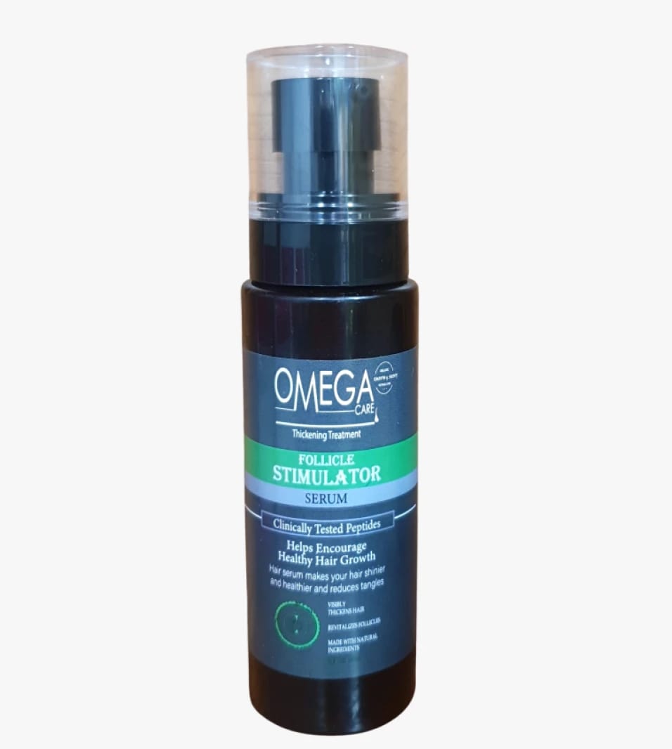 Omega Care Intensive Follicle Stimulating Serum for Hair Growth with Clinically Tested Peptides for Men and Women
