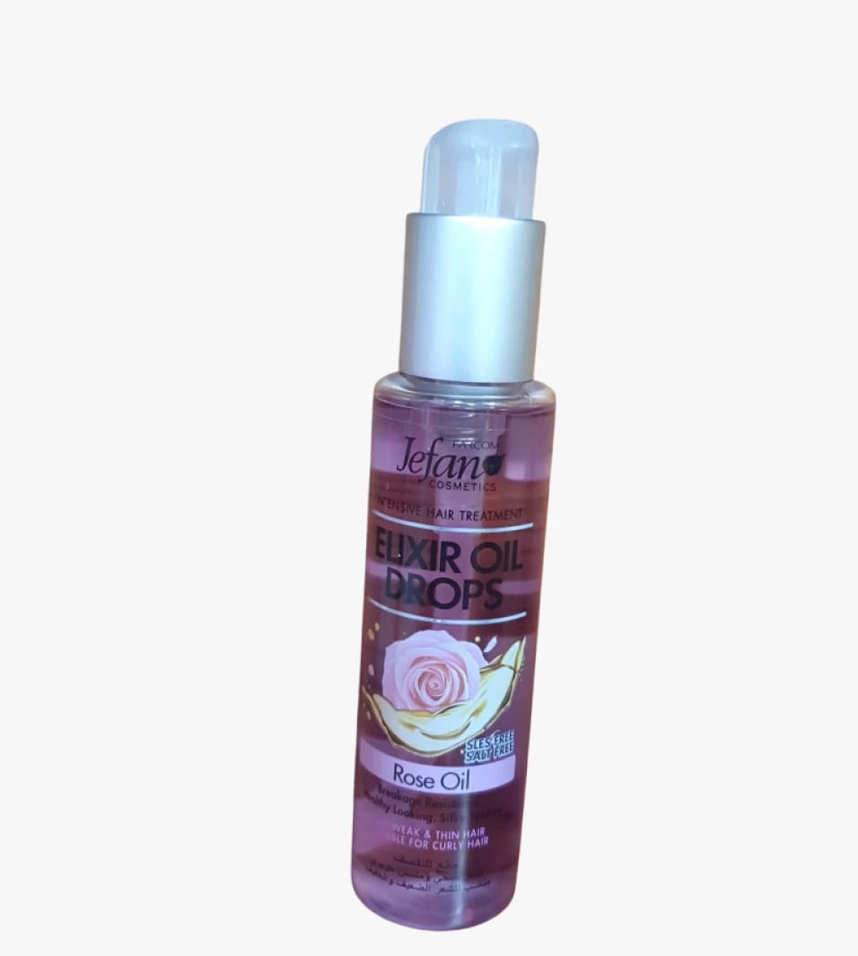 Jefana Elixir Oil Drops for Delicate and Brittle Hair with Rose Extract Formula