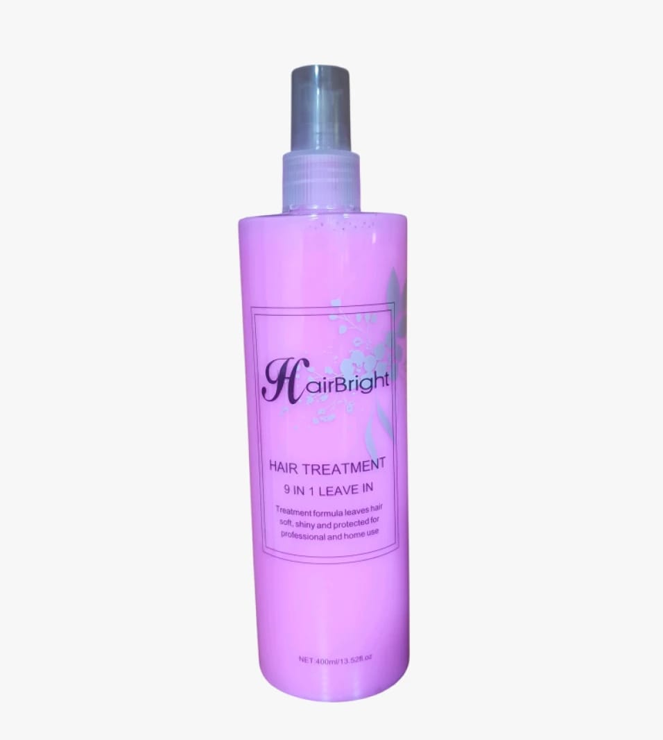 HairBright Unique Hair Treatment 9 in 1 for Men and Women for Soft and Shiny Hair, Professional and Home Care