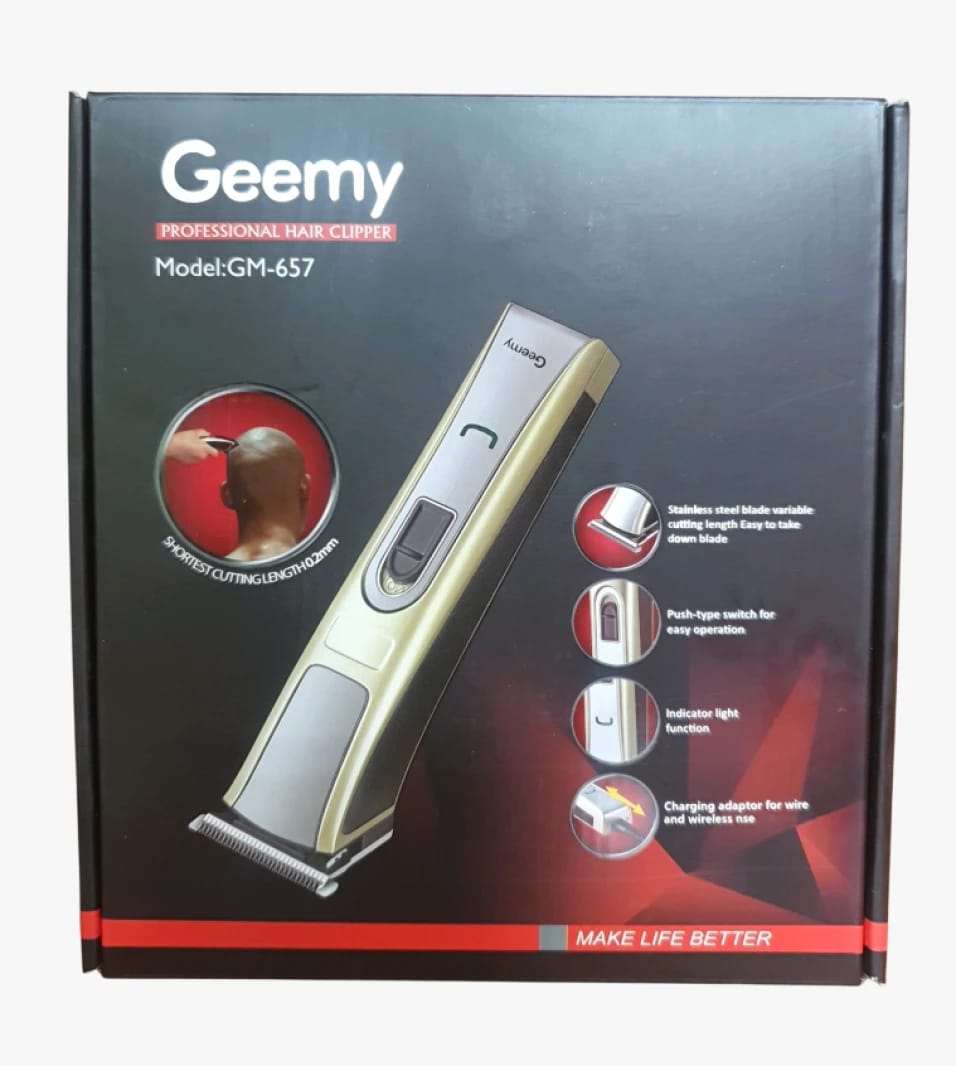 Geemy Professional Hair Clipper Streamlined Design for Hairstylists with Optimal Ergonomic Functionality