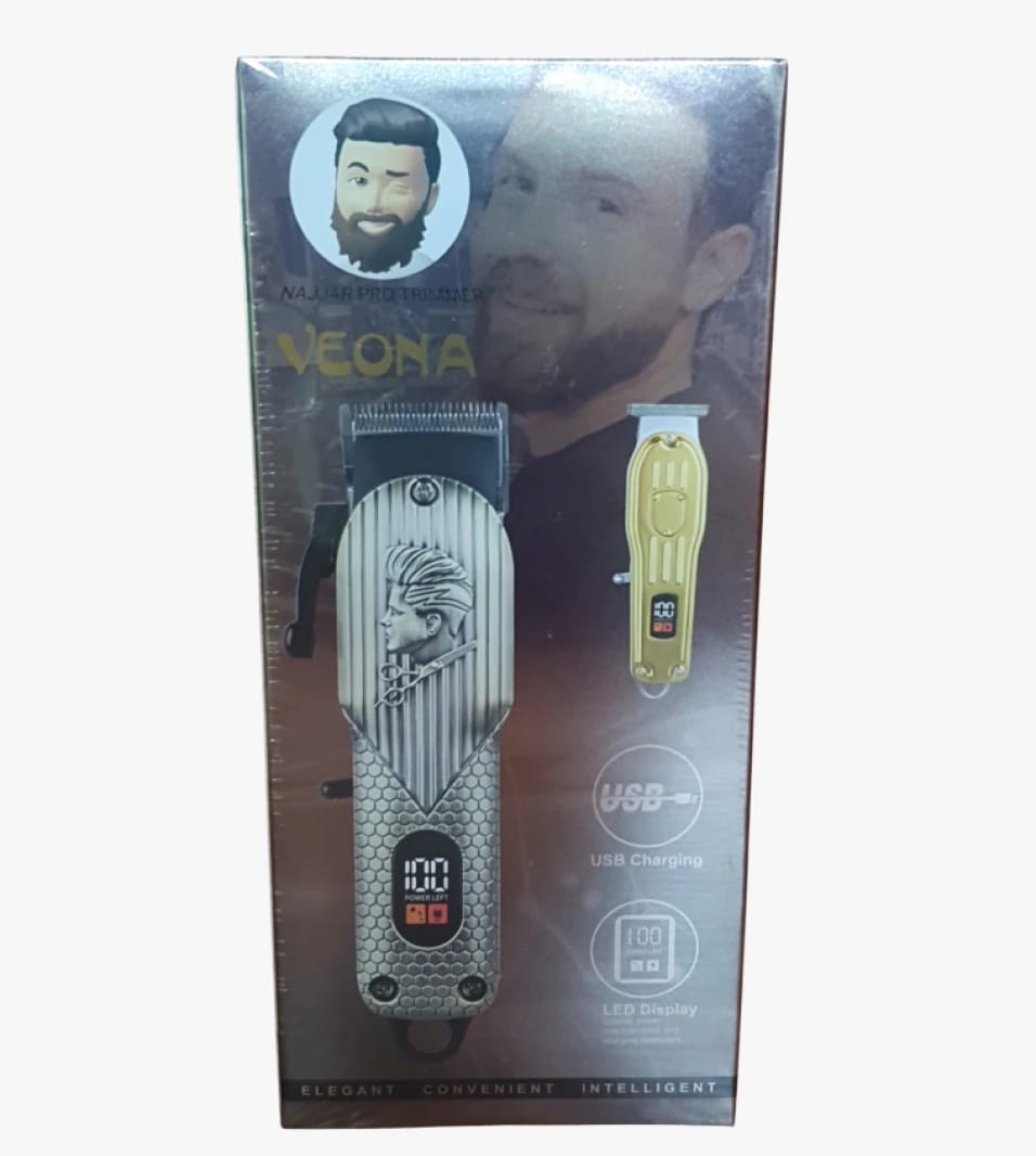 ماكينة حلاقة كهربائية فيونا للرجال بميزة تصميم أنيق مع شحن من خلال USB لراحة الجميع في الاستخدام
