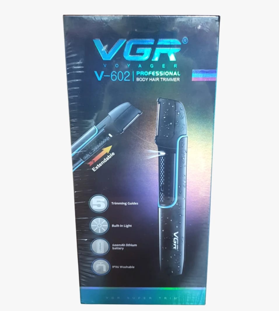 VGR Voyager V-602 Professional Body Hair Trimmer for Men with Extendable Handle and Five Combs