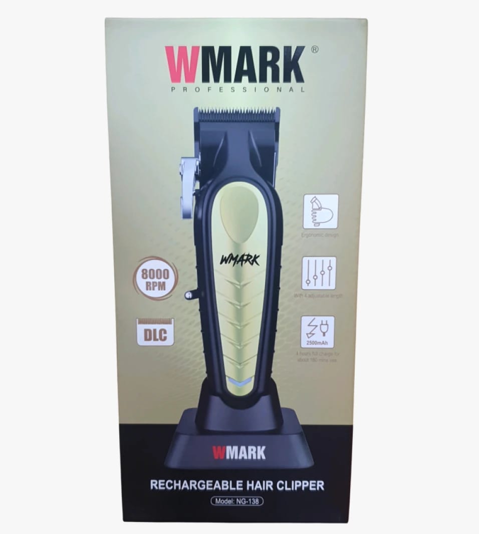 ماكينة قص الشعر WMARK الاحترافية القابلة لإعادة الشحن بتصميم خاص للحلاقين