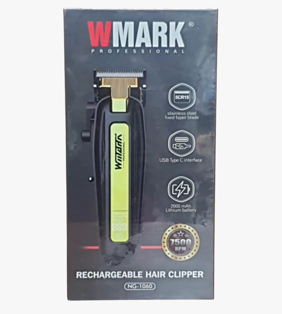 ماكينة حلاقة احترافية WMARK NG-1060 قابلة للشحن بتصميم عصري، مثالية للمحترفين والهواة للعناية بالشعر