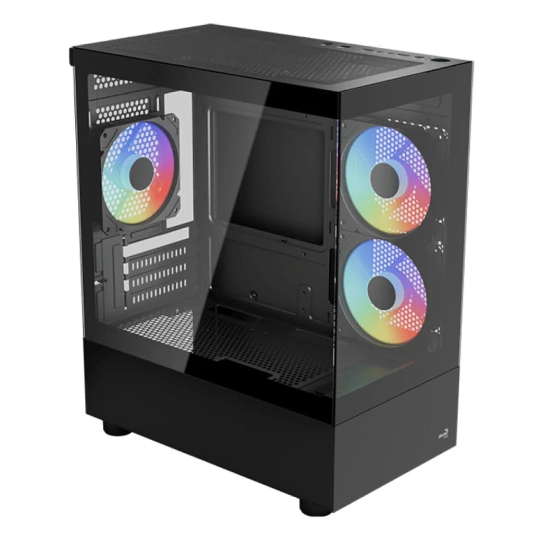 صندوق الألعاب AeroCool Viewport-Mini ARGB - تصميم أنيق mATX Mini Tower مع زجاج بانورامي و 3 مراوح ARGB مقاس 120 مم