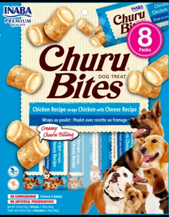 Inaba Churu Bites Chicken Recipe Wraps with Chicken & Cheese