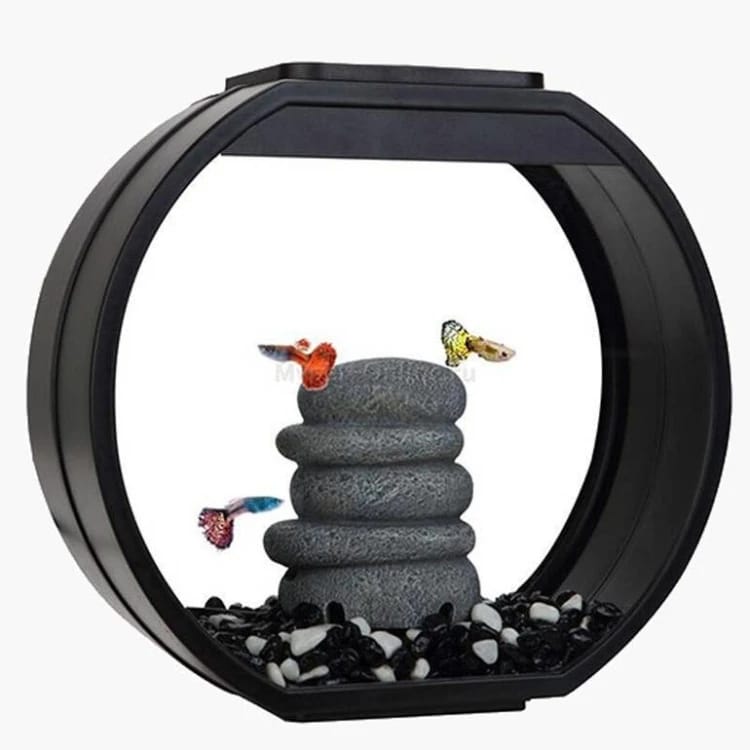 Deco O mini black aquarium