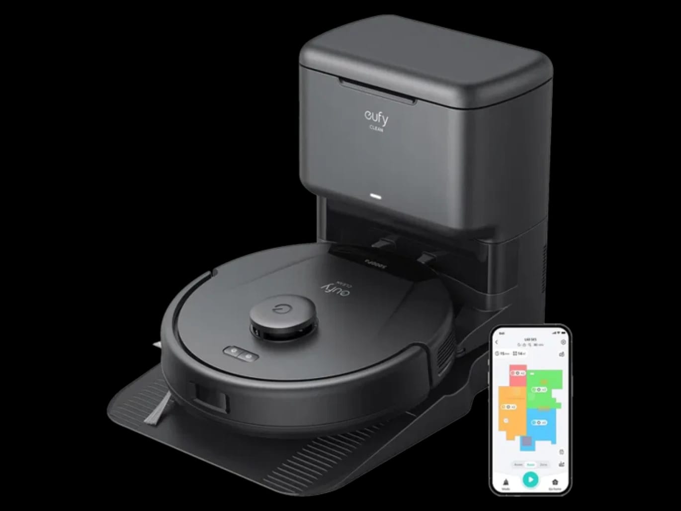 مكنسة Eufy Clean L60 الروبوتية الهجينة مع محطة التفريغ الذاتي