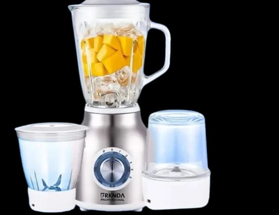 BRKNDA Professional 3-in-1 Multi-Function Blender with Stainless Steel Blades Design for Modern Cooking Enthusiasts Featuring Large Glass Jar for Optimal Health and Safety.