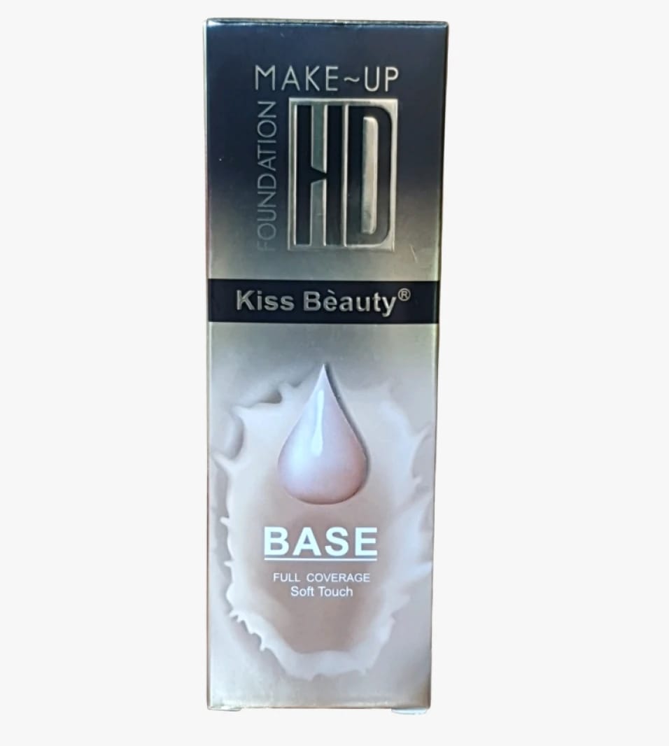 Kiss Beauty High Definition Foundation Makeup for Full Coverage with Soft Touch Finish for Professionals