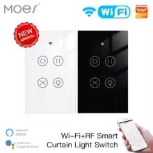 Moes WiFi Smart Curtain & Light Switch – US Type