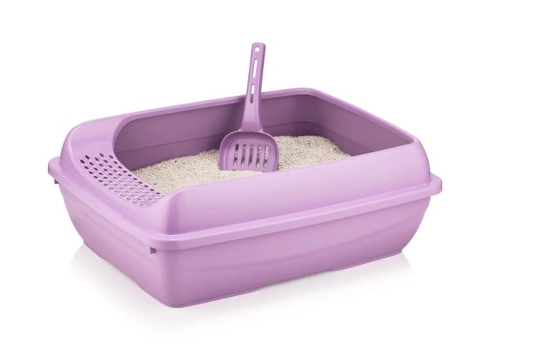 Medium Litter Pan with Front Shield, 48x38x18 cm