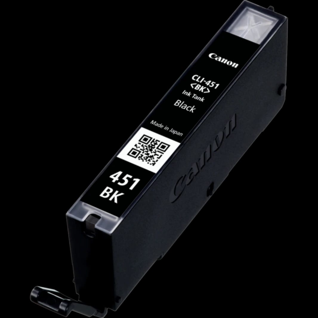 CANON CLI-451BK Black Genuine Ink Cartridge, Prints Up to 495 A4 Pages