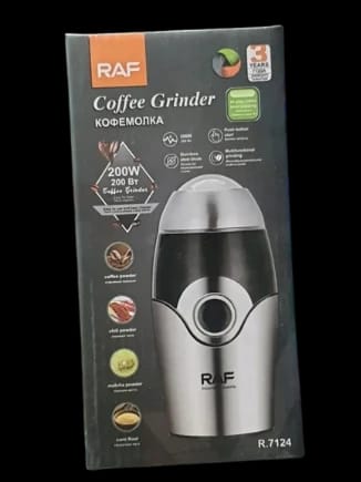 RAF Powerful Electric Coffee Grinder Multifunctional High Capacity for Coffee and Spice Lovers, Modern Design and Versatile Grinder