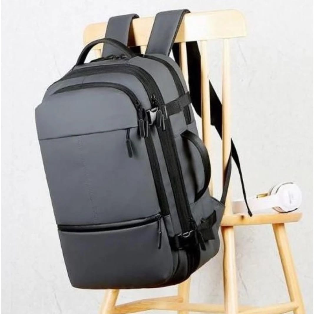 Backpack Large Capacity Expandable Backpack Multifunction USB Charging Business Bag For Laptop Up to 17.6" Luggage Bag - Gray