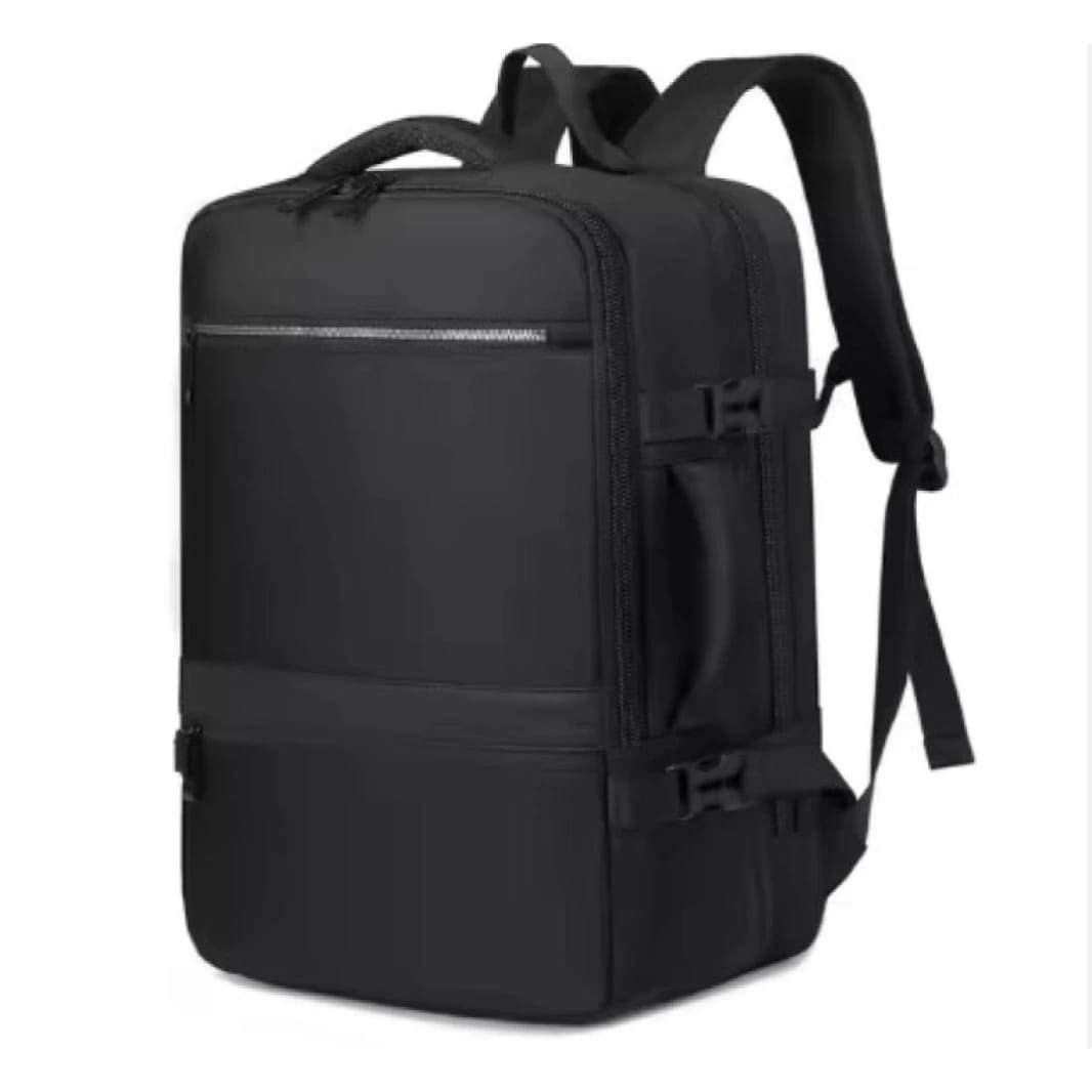 Backpack Large Capacity Expandable Backpack Multifunction USB Charging Business Bag For Laptop Up to 17.6" Luggage Bag - Black