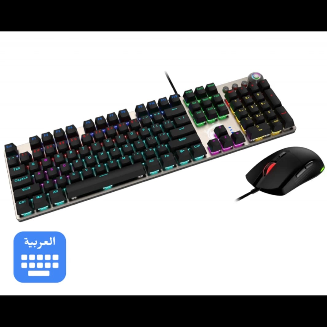 MSI Forge GK310 Combo RED AR - ENG  Gaming RGB Mechanical Red Switches & Durable Mouse Switches Forge Mouse Set, Anti-Ghosting, Precise Optical Sensor 7200 DPI Optical Sensor