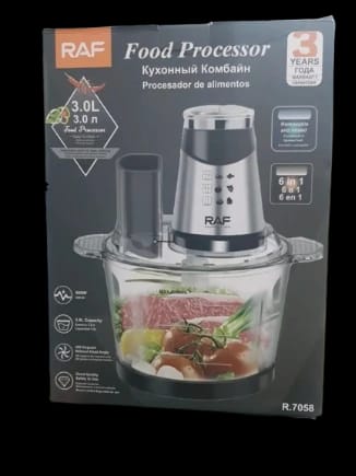 RAF Food Processor with 600W Motor, 3.0L Capacity, Modern Versatile Design, Perfect for Contemporary Kitchens