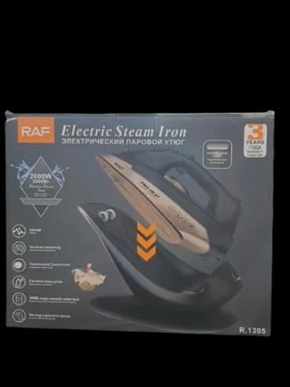 RAF Electric Steam Iron for Home and Office Fabrics with Innovative Design and Ceramic Base Plate