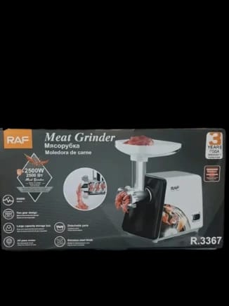 RAF Electric Meat Grinder with Powerful Motor and Sleek Design for Easy Use in Modern Kitchens.