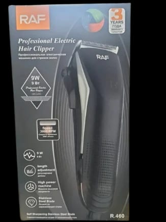 RAF Professional Electric Hair Clipper, Perfect Design for Professional and Home Use with High Power Motor and Precision Styling for All Hair Types.