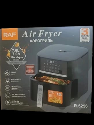 RAF Air Fryer 7.0 Liter Capacity with Modern Design, Featuring Advanced Hot Air Technology, Perfect for Large Families to Cook Healthy and Delicious Meals Quickly and Efficiently, Suitable for All Food Types.