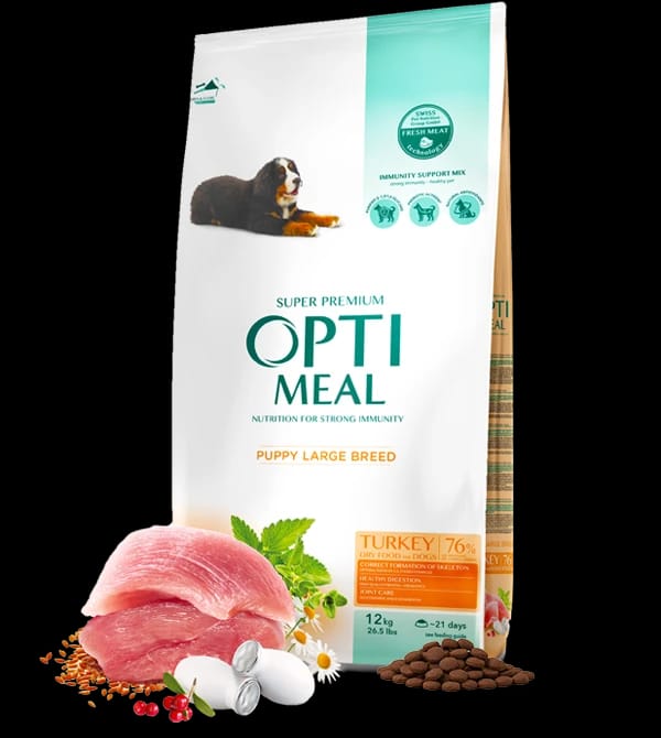 Opti meal Dry For Puppies Large Breeds Turkey 12kg