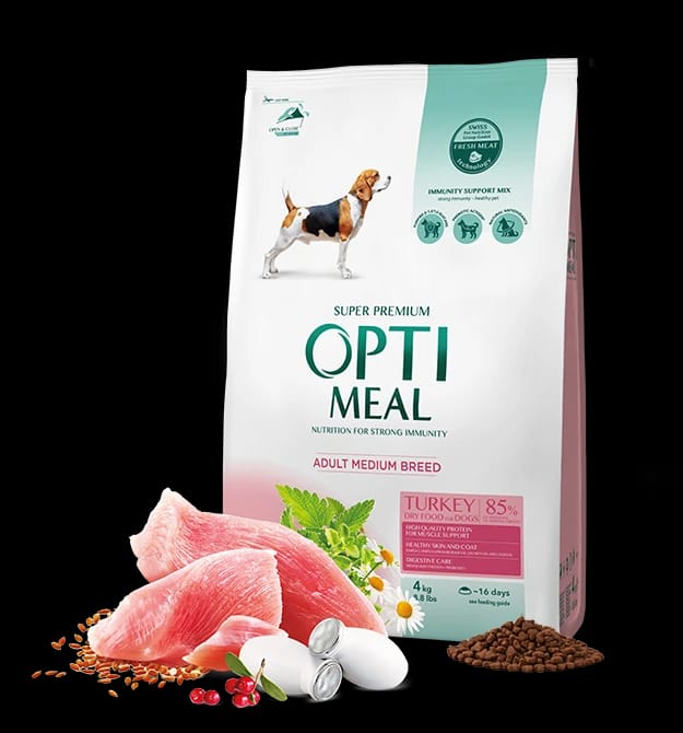 Opti meal Adult Dog Of Medium Breeds Turkey 4kg