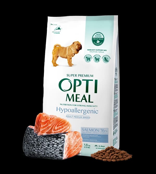 Opti meal Hypo Adult Dogs Of Medium Breeds Salmon 1.5kg