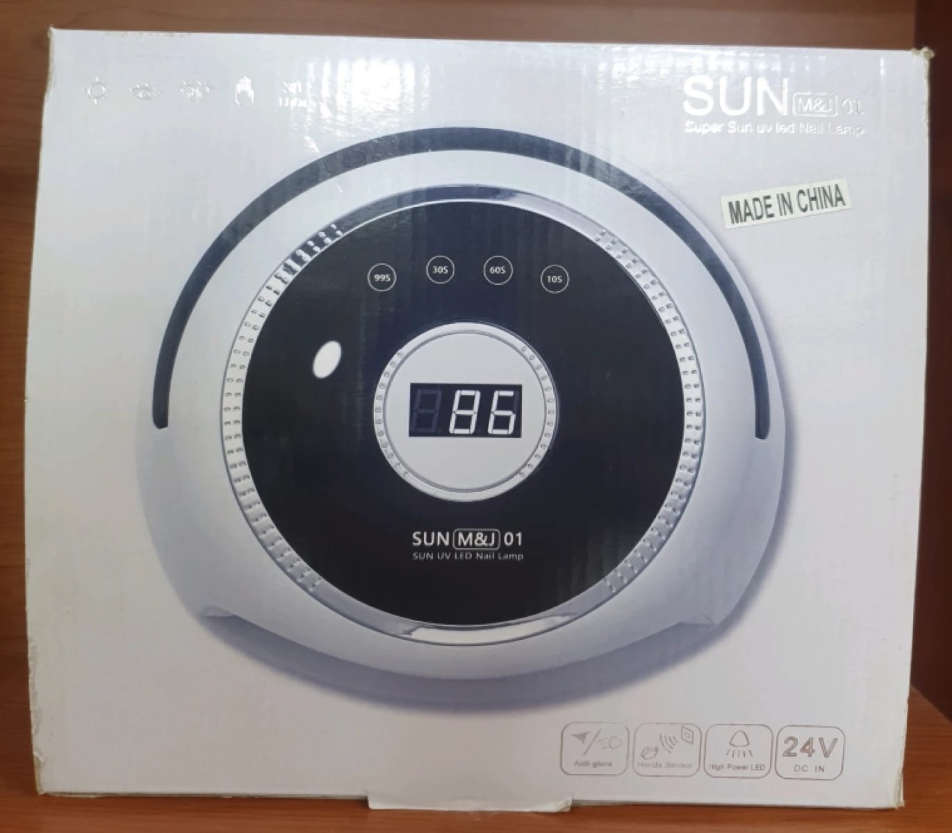 جهاز SUN M&J 01 مصباح أظافر LED وUV بتصميم عصري مريح للمحترفين وهواة تجميل الأظافر