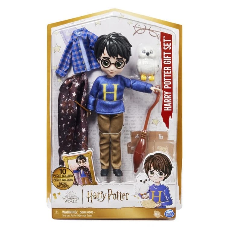 Wizarding World Harry Potter, 8-inch Harry Potter Doll Gift Set with Invisibility Cloak and 5 Doll Accessories 20.32 x 30.48 x 30.48 cm