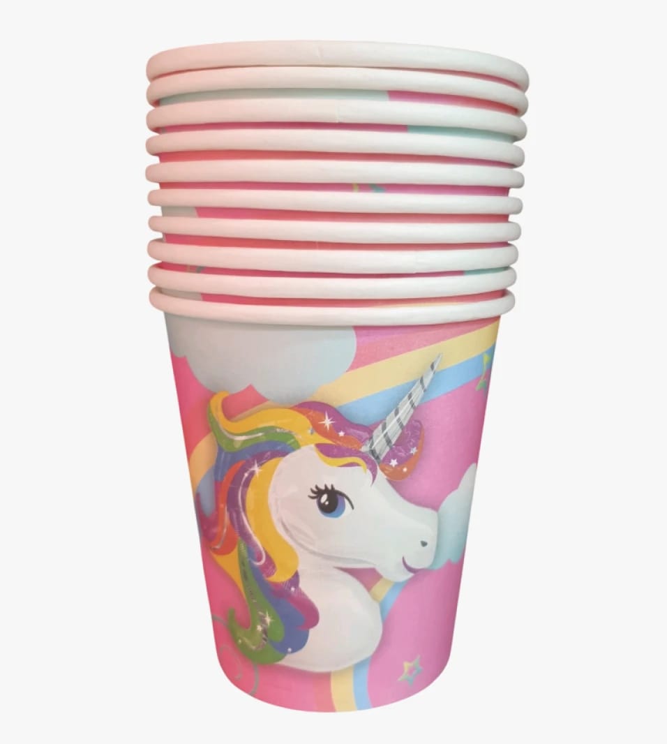 Fantasia Brand Unicorn Print Party Paper Cups for Kids, Perfect for Birthdays and Other Celebrations