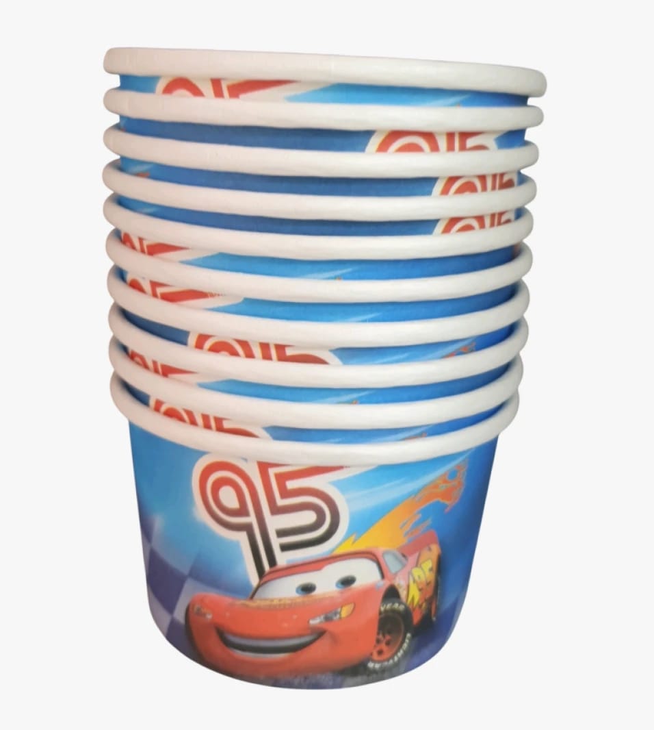 Stylish Paper Cup Set for Kids with Race Car Design Featuring Number 95 from the Famous Brand