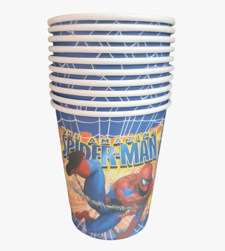 Spider-Man Themed Paper Cups for Birthday Parties and Events for Kids and Comic Lovers Featuring Iconic Design