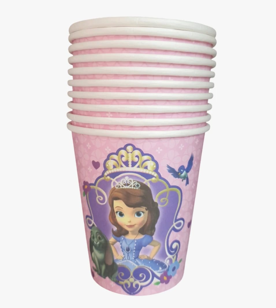 Children's Paper Cup Set with Enchanting Princess Print for Parties and Special Events for Kids Aged 3 and Up