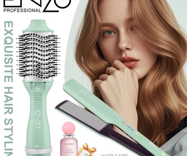 Enzo 2-in-1 Hair Set (Brush & Straightener)