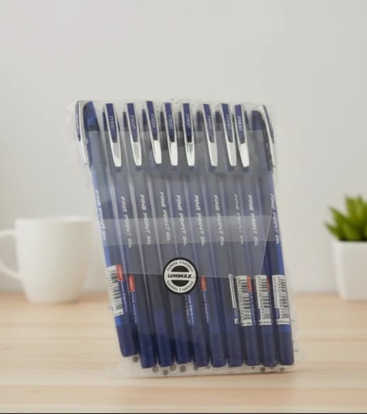 UniMax Fine Point Blue Ink Pens Set for Precise and Comfortable Writing, Ideal for Daily Use by University Students and Professionals - Multi-Pack to Meet All Your Writing Needs in a Stylish Design