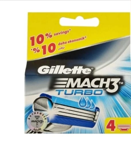 Gillette Mach3 Turbo Men's Razor Blade Refills