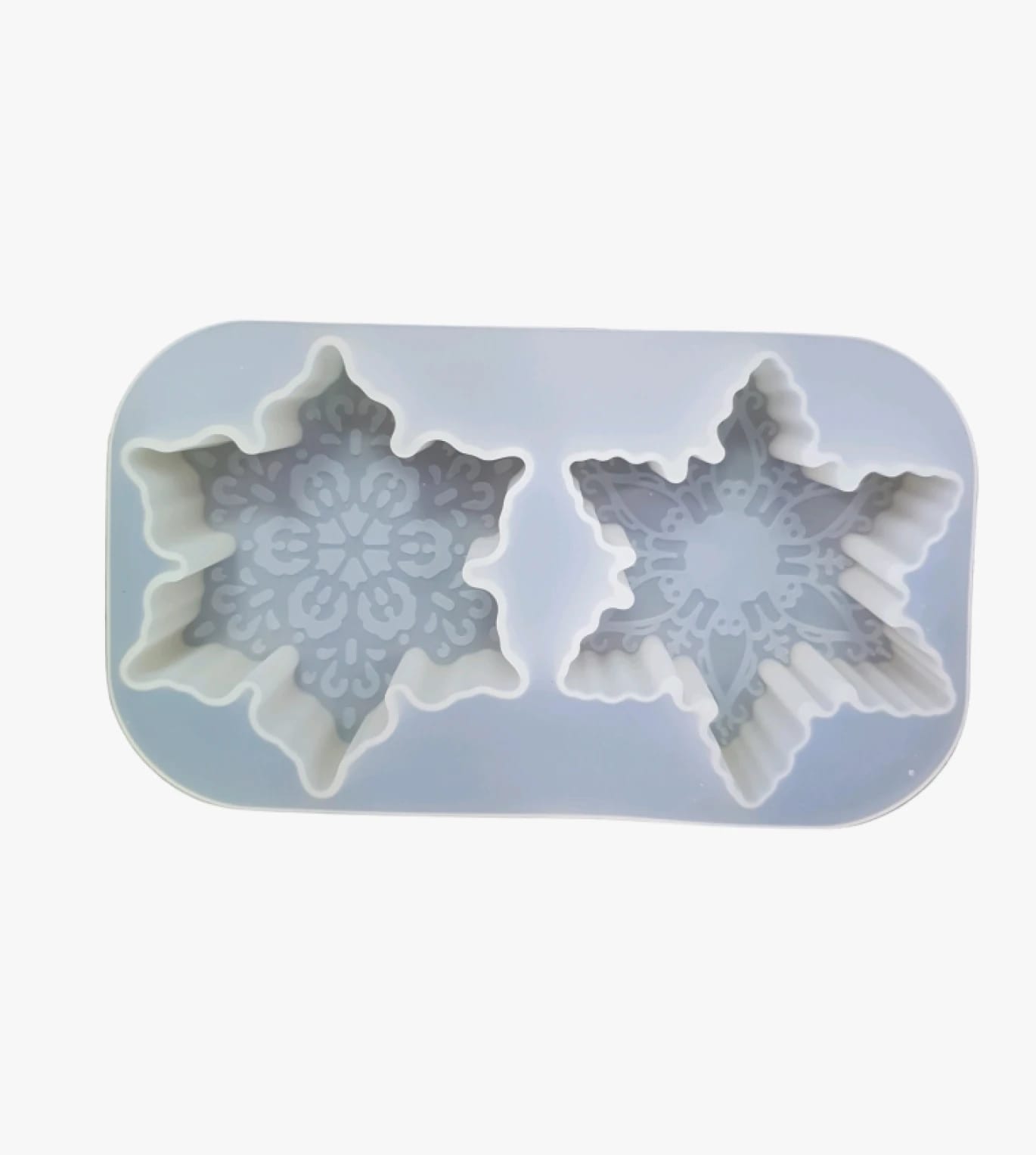 Silicone Mold for Soap or Candle Making with Unique Snowflake Design for Design Enthusiasts