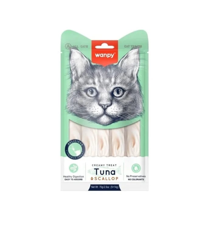 Wanpy Creamy Treats with Tuna & Scallop 70g