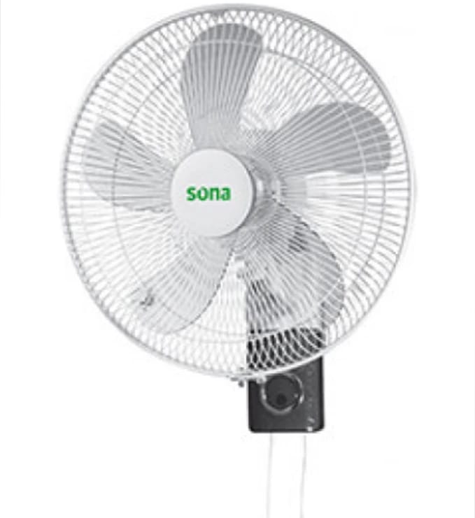 Sona 16-Inch 5-Blade Wall Fan with Remote SF-4023R