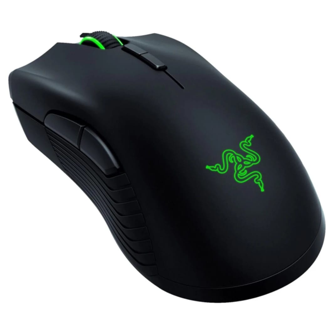 ماوس الألعاب اللاسلكي Razer Mamba: مستشعر بصري بدقة 16,000 نقطة لكل بوصة، إضاءة Chroma RGB، 7 أزرار قابلة للبرمجة، مفاتيح ميكانيكية، عمر بطارية يصل إلى 50 ساعة